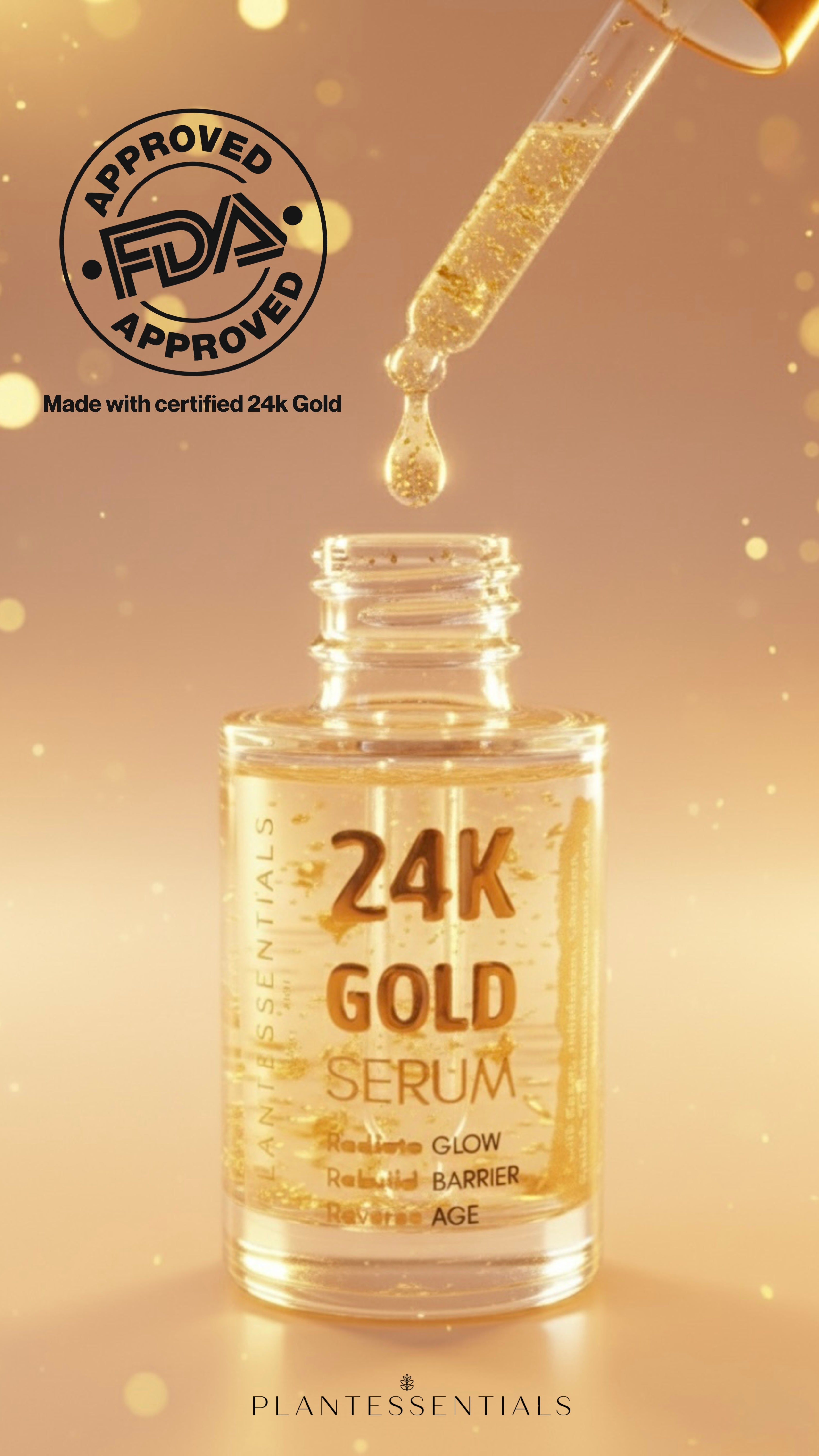 24K GOLD SERUM – Plantessentials