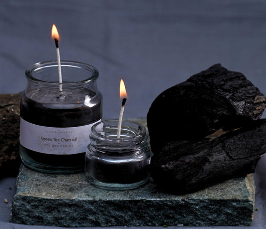 Green Tea Charcoal Candle