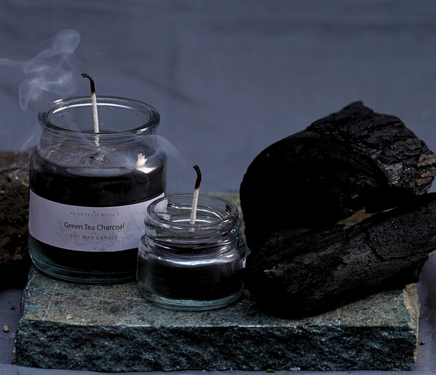 Green Tea Charcoal Candle